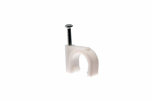 Uchwyt kablowy z gwoździem, fi12mm, okrągły, biały, 50szt, H.7009A -50 Pawbol