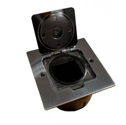 Box blatowo-podłogowy mini 2M IP44 - puszka blatowo-podłogowa do montażu gniazd standardu 45x45mm