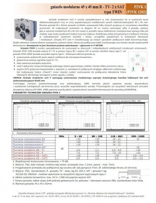 Gniazdo końcowe satel podwójne (P2VK1+WIE)
