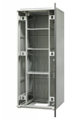 Szafa ramowa stojąca EmiterNet Top, 42U, drzwi przód blacha/szkło, 800x800x1980mm (szer./gł./wys.) (w zestawie: panel 4 wentylat