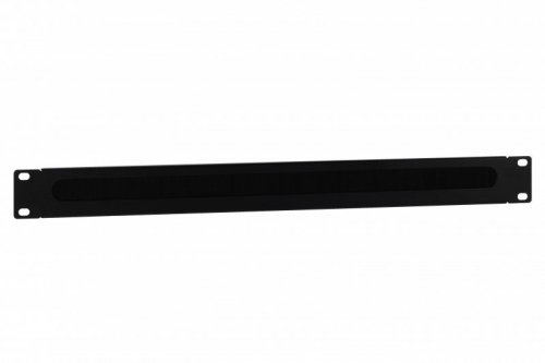 Panel szczotkowy 19&quot; czarny RAL9005 1U