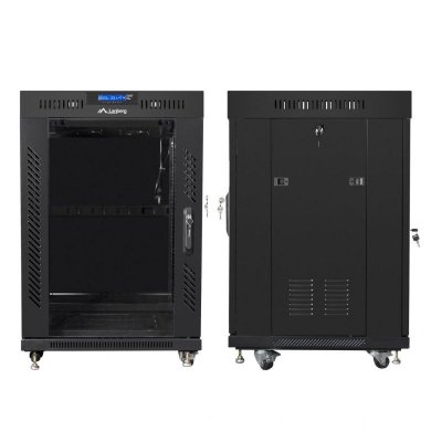 Szafa Rack Lanberg 19” 15U FF01-6615-12BL V2 z termostatem