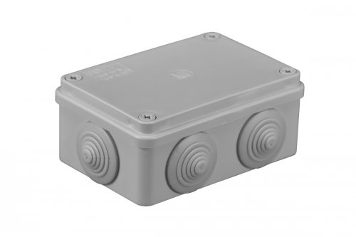 Puszka instalacyjna hermetyczna 120x80x50 bezhalogenowa szara z dławikami S-BOX 206 Pawbol