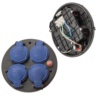 Dysk środkowy 4xGZ16A(250V) schuko B.1000 Pawbol