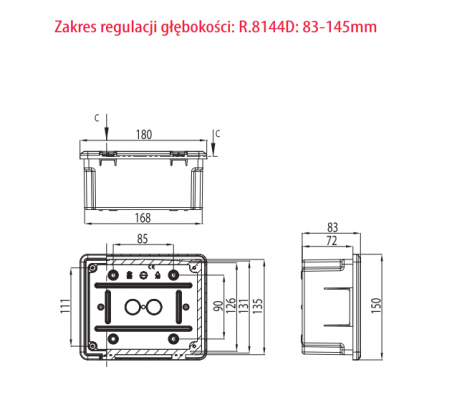 Puszka odgromowa mini z drzwiczkami R.8144D Pawbol