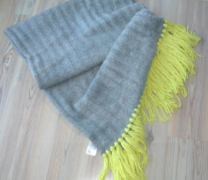 SZAL DUŻY SZARY-LIMONKA H&M  