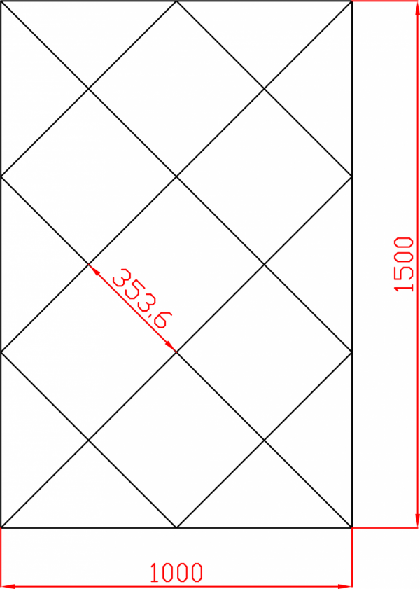 Lustro Glamour 1000mm x 1500mm faza 12mm