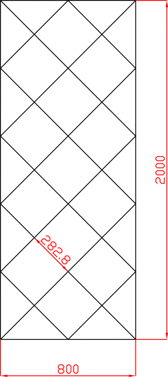 Lustro Glamour 800mm x 2000mm faza 12mm