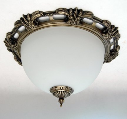 Plafon klasyczny patyna metalowy 36cm, lampa sufitowa
