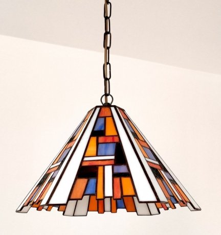 Lampa żyrandol zwis witraż KOSMOS 35cm 