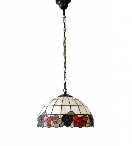 Lampa żyrandol zwis witraż BRATKI 30cm 