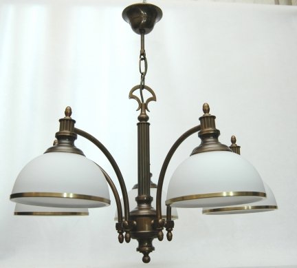 Żyrandol mosiężny, lampa wisząca mosiężna WZMB/Kuteduzybratki