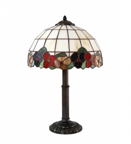 Lampka witrażowa lampka nocna biurkowa BRATKI H-48cm 