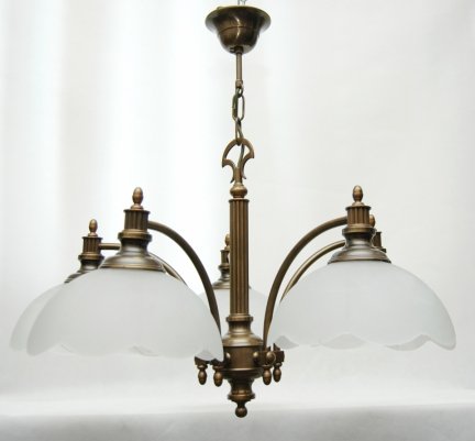 DUŻY Żyrandol mosiężny, lampa wisząca mosiężna WZMB/Kuteduzybratki