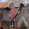 Podkładka pod Siodło -Kavalkade - ze skóry jagnięcej - korugująca z kieszeniami - czarna