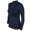 Koszulka jeździecka Horka Basis Shirt Platinum niebieska