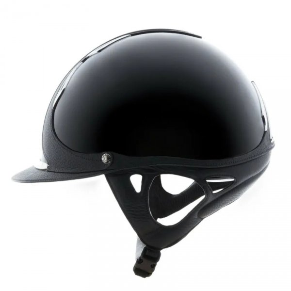 Kask Antares Premium Glossy Eclipse Czarny- standardowy daszek