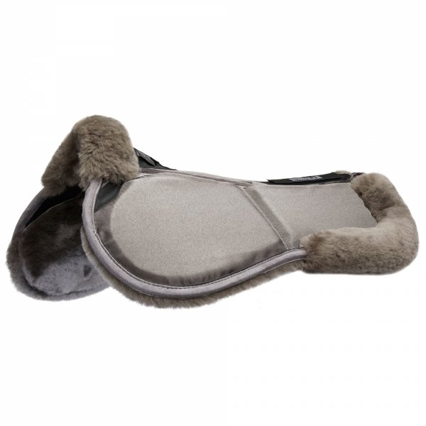 Podkładka Korygująca Pod Siodło z Kieszeniami i Naturalnym Futrem - Stubben Lambskin - czarna