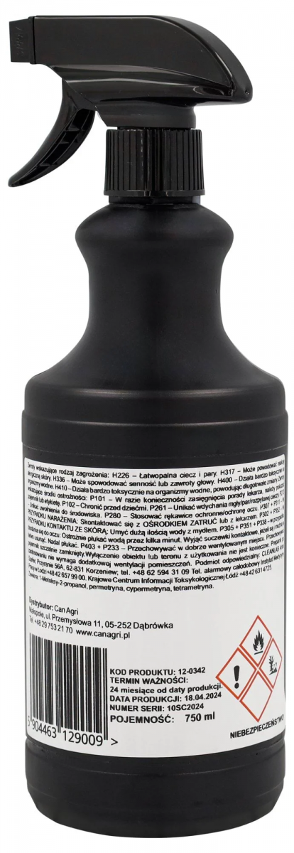 Preparat na owady latające i biegające ASEKOR FLY, zapach lawendowy, 750 ml, Can Agri