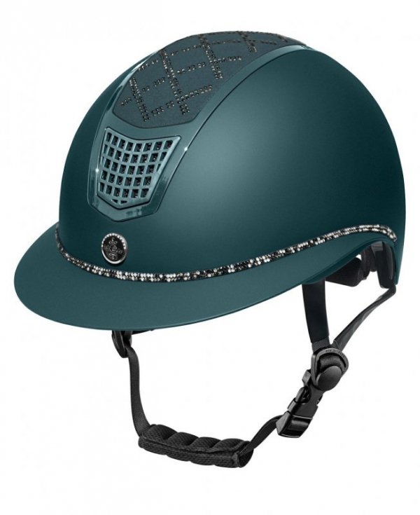 Kask z Szerokim Daszkiem Fair Play QUANTINUM 2.0 W-V SPOTLIGHT MATT  SILVER ciemnozielony 