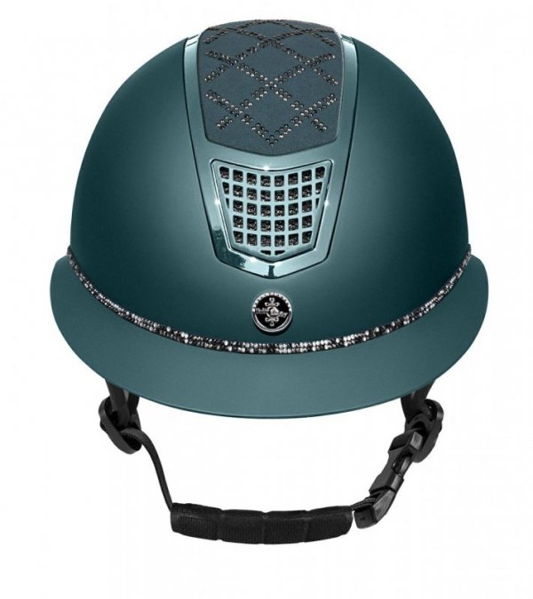 Kask z Szerokim Daszkiem Fair Play QUANTINUM 2.0 W-V SPOTLIGHT MATT  SILVER ciemnozielony 