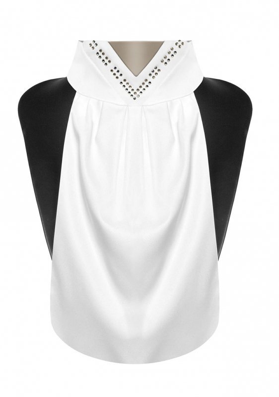 Plastron Fair Play FAVEN biało-migdałowy