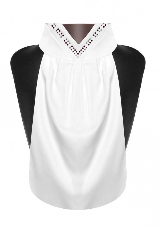 Plastron Fair Play FAVEN biały-różowo-brązowy