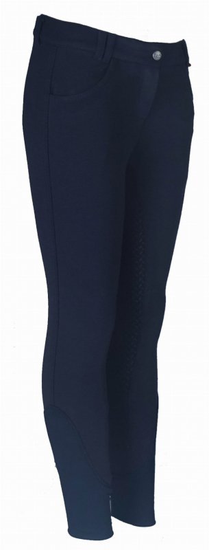 Bryczesy dziecięce z pełnym lejem grip Horka Annika blue