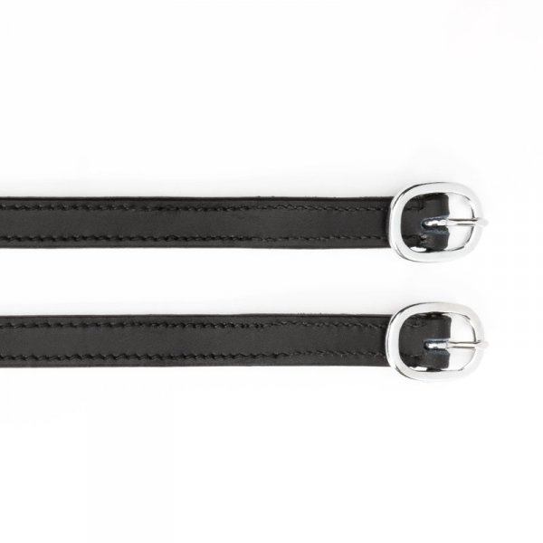 Paski do ostróg Kavalkade - miękka skóra - czarne