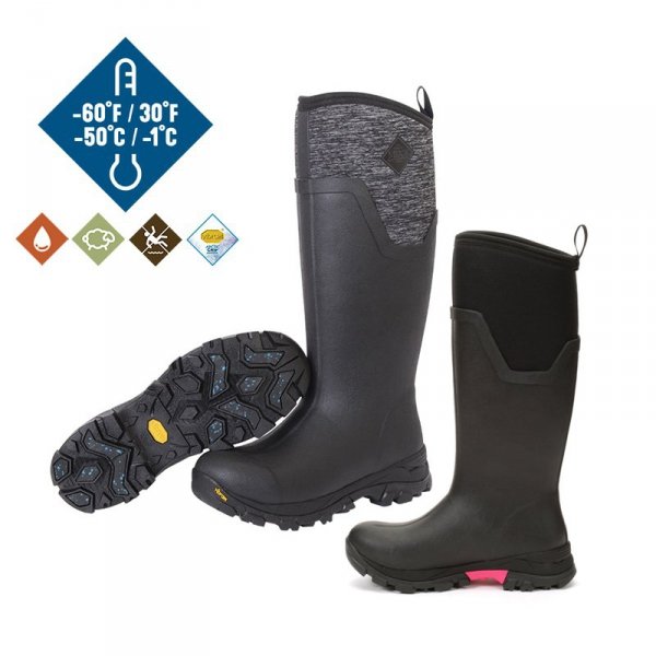 Buty Stajenne Zimowe Muck Boot Arctic ICE Tall-Women - czarny / różowy