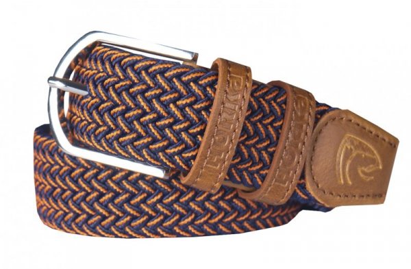 Pas jeździecki Horka Riem Stretch niebiesko-pomarańczowy