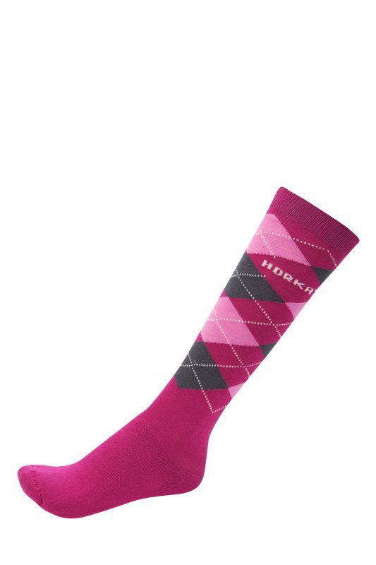 Skarpety jeździeckie Horka CH fuchsia/czarny