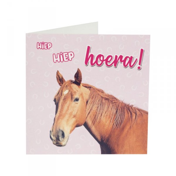 Kartka świąteczna Horka Wenskaart Horses; Hiep Hiep Hoera