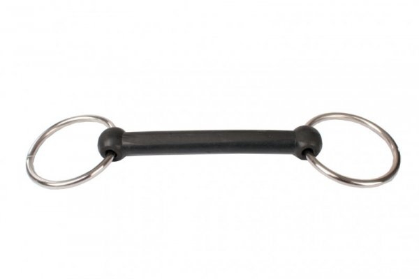 Wędzidło jeździeckie Horka Rubber 18 mm czarne