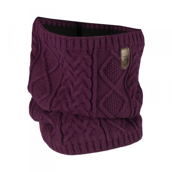 Chusta na szyję Horka Knitted Neck Warmer śliwkowa