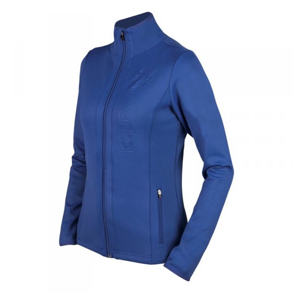 Bluza Jeździecka Damska Equestrian Pro Horka Embossed - niebieska