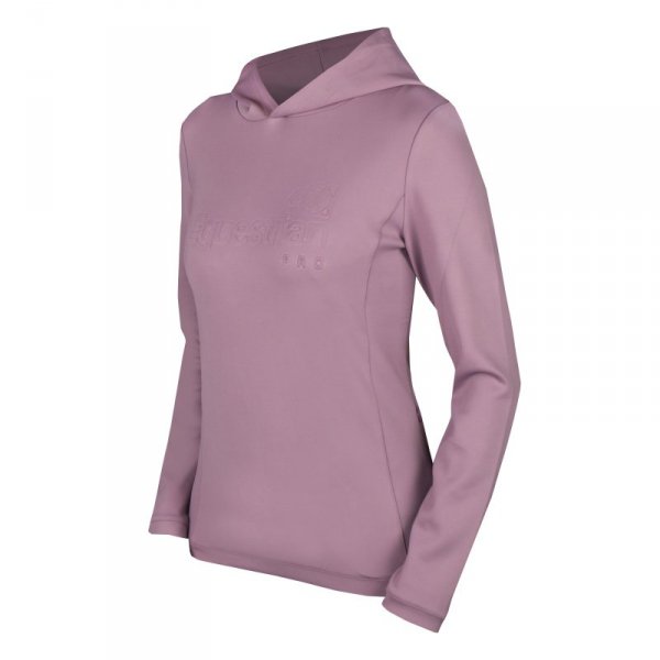 Bluza Jeździecka Damska HORKA Equestrian Pro Embossed Hoodie - różowa