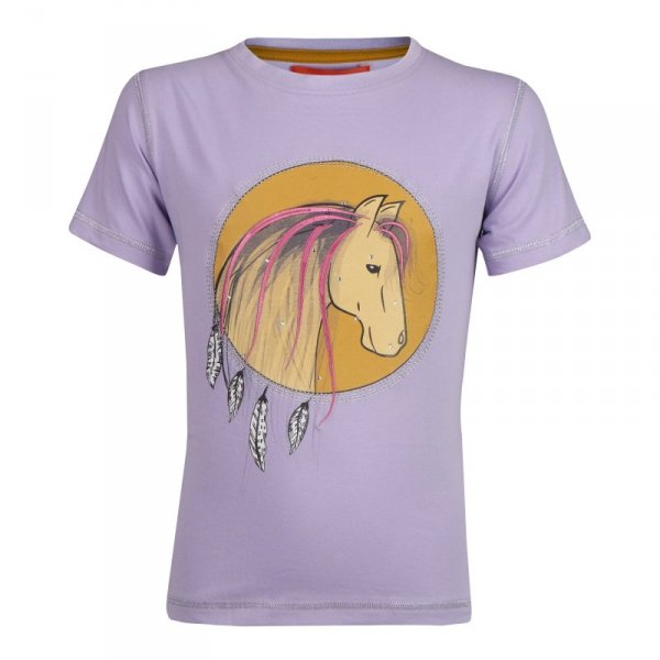 T-shirt jeździecki Horka Caliber lawendowy