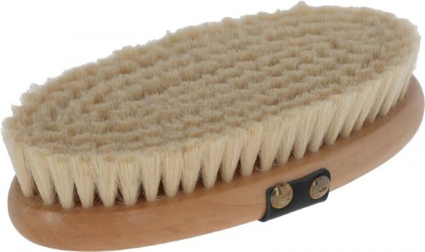 Szczotka dla konia Brush&Co, ze szlufką, bardzo miękka, drewniana, 14 cm, Covalliero