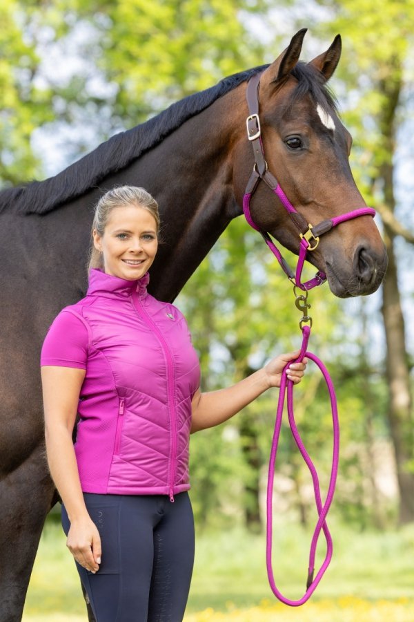 Kamizelka hybrydowa Combi waistcoat Covalliero SS2026 - light berry