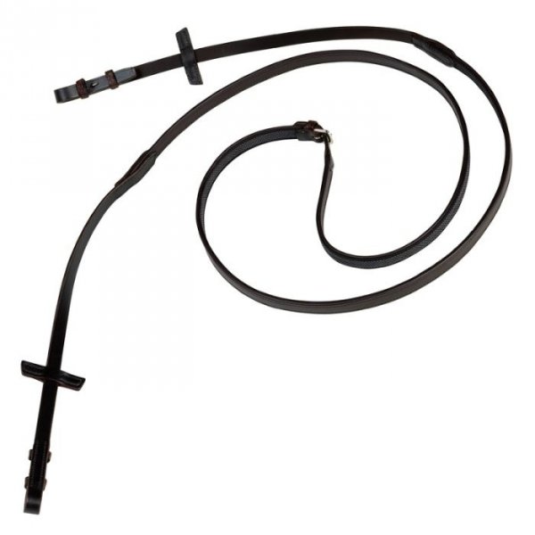Wodze Dwustronne skórzane Stubben NT Extra Grip 9 stoperów hooks - brązowe