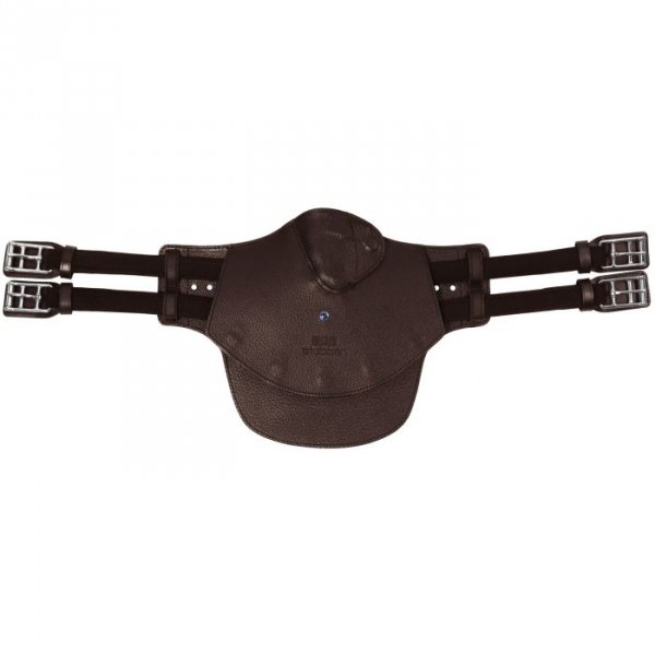 Popręg Stubben ujeżdżeniowy anatomiczny Equi Soft dressage z fartuchem - brązowy - podkładka neoprenowa w komplecie