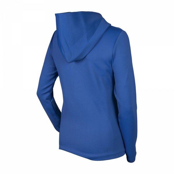 Bluza Jeździecka Damska HORKA Equestrian Pro Embossed Hoodie - NIEBIESKA