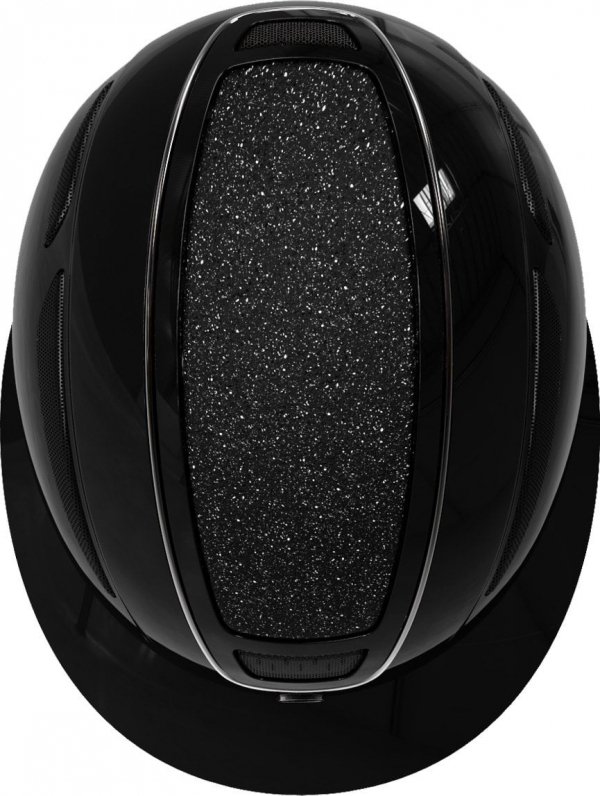 Kask jeździecki Covalliero Elite Polo – lakierowany czarny