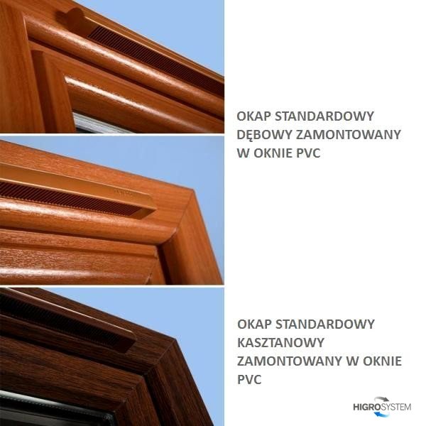 Nawiewnik higrosterowany EMM + okap standardowy - 5 kolorów