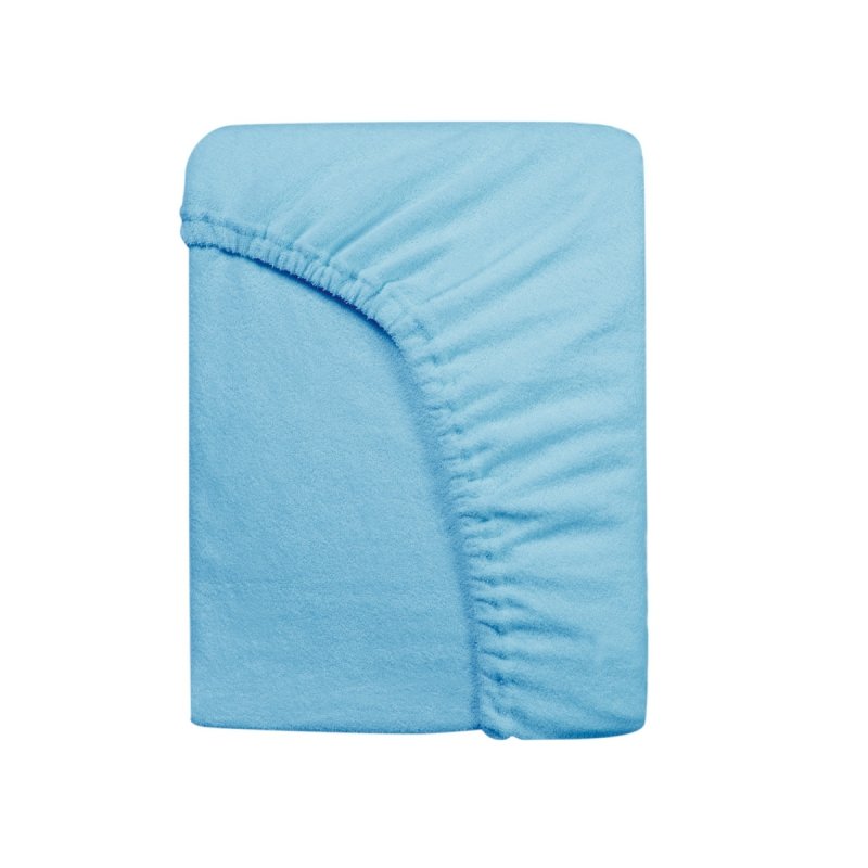 Prześcieradło Frotte PREMIUM na wysoki materac 160x200 na gumkę wz. 009 niebieski