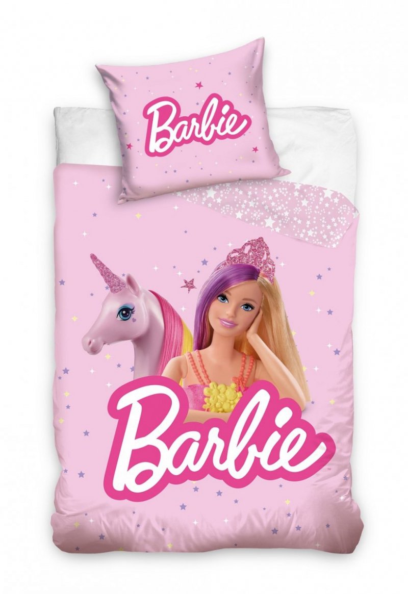 Pościel dziecięca Licencyjna do łóżeczka Barbie 100x135 wz. BARB214001-BABY