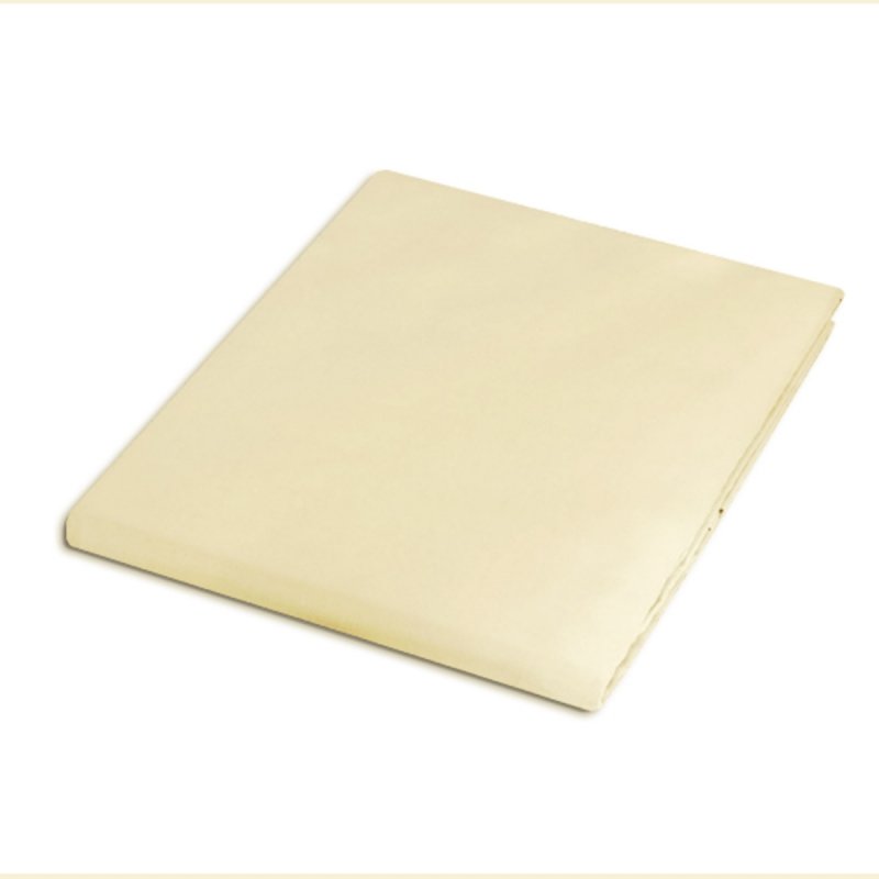 Prześcieradło satynowe bez gumki 160x220 krem 155