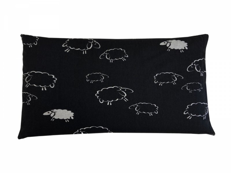 Poduszka z łuską gryki 30x50 wz. 8 baranki czarne