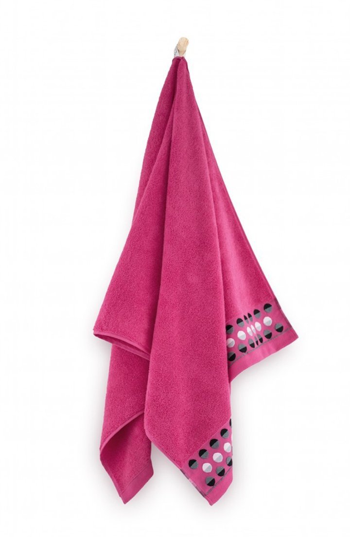 Ręcznik z bawełny egipskiej ZEN 2 50x90 wz. fuksja